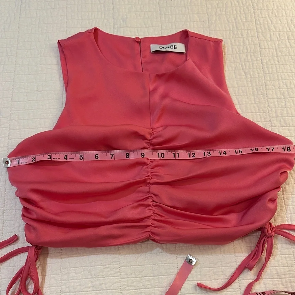 Do + Be Large Pink Ruched Women's Top